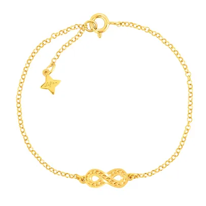 Pulseira Life Amuleto Infinito Banho Ouro Amarelo