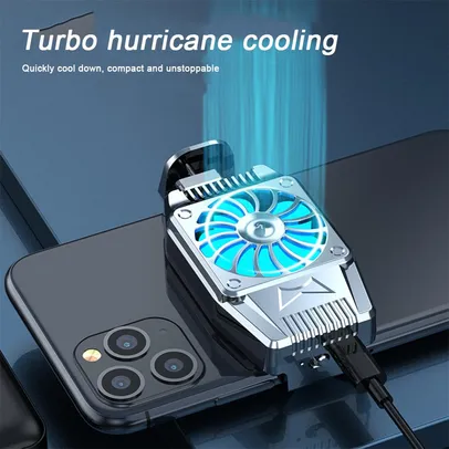 Cooler Fan para Smartphone em metal, universal, 5000 RPM