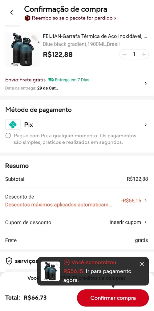 Imagem na descrição da promoção