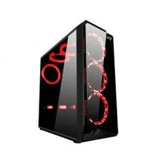 Gabinete Gamer Aigo Water Square 5 Preto Lateral Vidro R$ 240