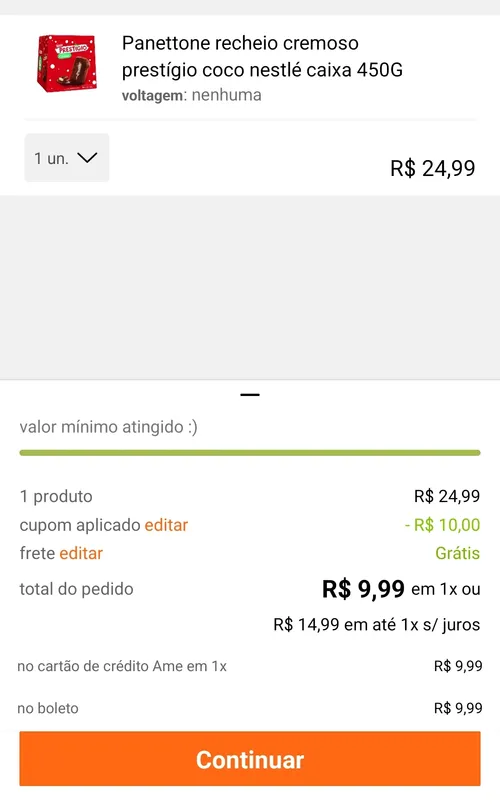 Imagem na descrição da promoção