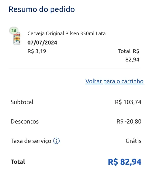 Imagem na descrição da promoção