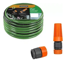 Mangueira Flex Para Jardim 10m Engate E Esguicho Tramontina