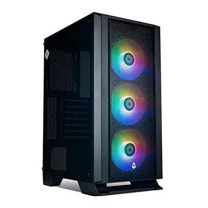 Gabinete Gamer Mancer Narok, Rgb, Mid-tower, Lateral de Vidro, Com 3 Fans, Preto, Mcr-nrk-rgb01