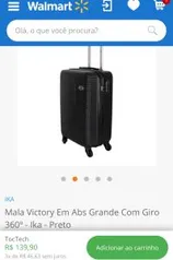 Mala Victory Em Abs Grande Com Giro 360º - Ika - Preto