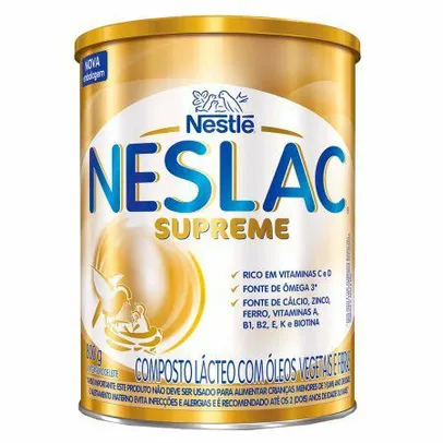 Fórmula infantil em pó Nestlé Neslac Supreme em lata 800g R$48