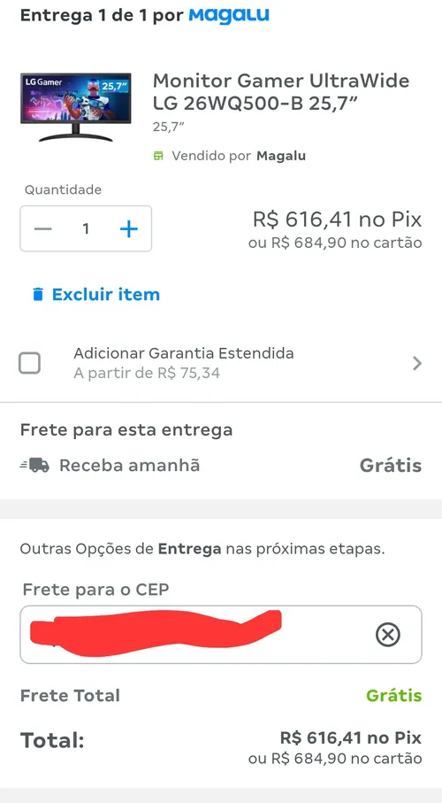 Imagem na descrição da promoção