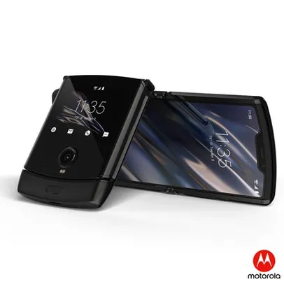 Moto Razr Preto Motorola, com Tela de 6,2", 4G, 128 GB e Câmera de 16 + 5 MP - XT2000-2