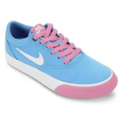 Tênis Nike SB Charge Canvas Feminino - Azul e Rosa R$ 107