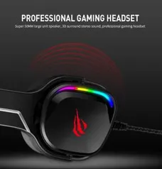 Havit H2022U headset para jogos 7.1, som surround, usb com fio, luz rgb | R$198