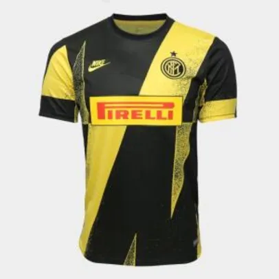 Camisa Inter de Milão Pré Jogo CL 19/20 Nike Tamanho P R$ 104