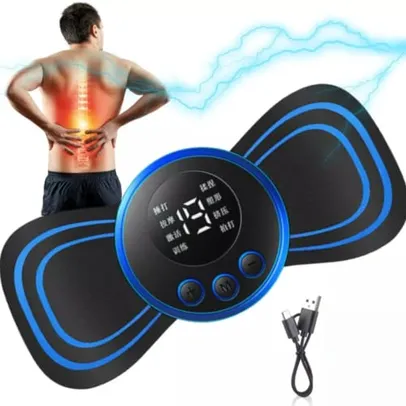 GOLLATE Massageador Portátil Recarregável Para Dor Muscular Pescoço Coluna Lombar Pernas Sem fio Usb Fisioterapia Tens Relaxamento Corporal 85.0 grams