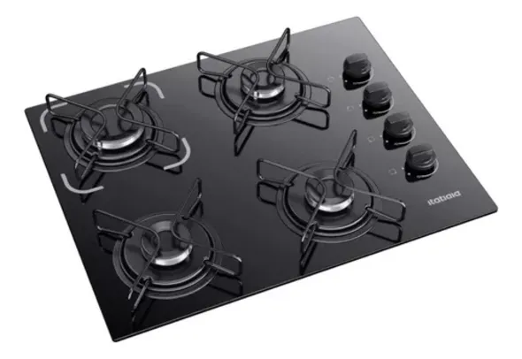 Cooktop 4 Bocas Itatiaia Essencial Automático Preto Bivolt