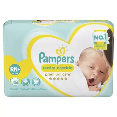 Fraldas Pampers RN+ 36 unidades