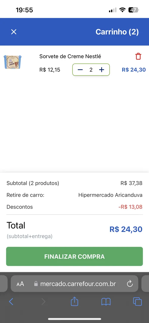 Imagem na descrição da promoção