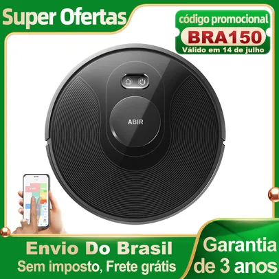 [Do Brasil] ABIR X8 Robô Aspirador De Pó, Sistema A Laser, Vários Andares Mapas, Zona De Limpeza