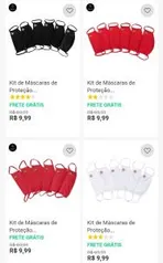 Kit 6 de Máscaras de Proteção | R$10