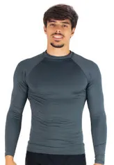 Camisa Mvb Modas Térmica Segunda Pele Proteção Uv 50 Cinza - R$40