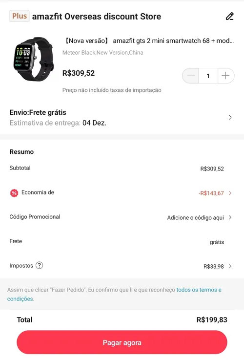 Imagem na descrição da promoção