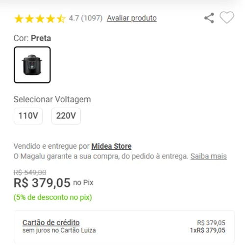 Imagem na descrição da promoção