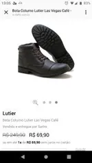 Bota Coturno Lutier Las Vegas Café R$ 67