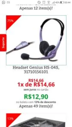 Headset Genius HS-04S - R$13