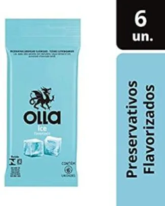 Preservativo Olla Lubrificado Ice Camisinha 6 unidades | R$ 6