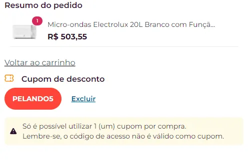 Imagem na descrição da promoção