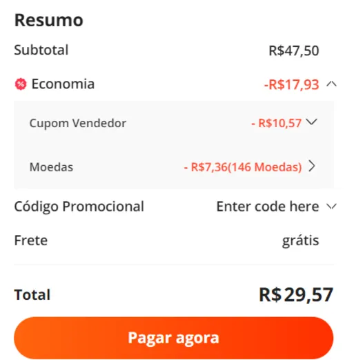 Imagem na descrição da promoção