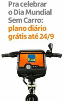 Plano diário Bike Itaú  R$0,00