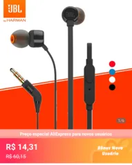 [Novos Usuários] Fone JBL t110 | R$14