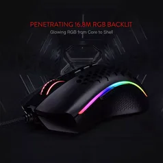 Redragon Storm M808 Mouse Gamer RGB com fio USB 12400 DPI