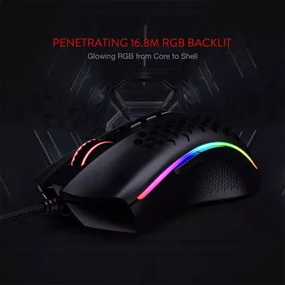 Redragon Storm M808 Mouse Gamer RGB com fio USB 12400 DPI