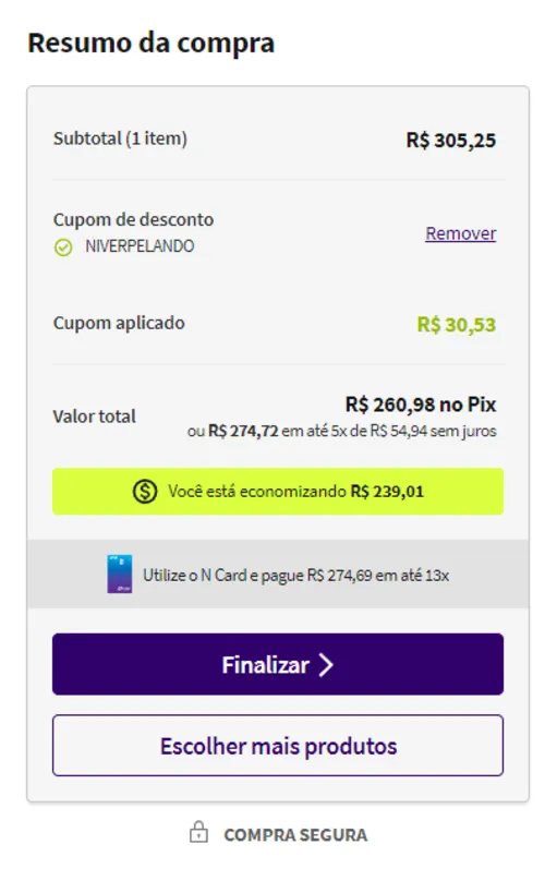 Imagem na descrição da promoção