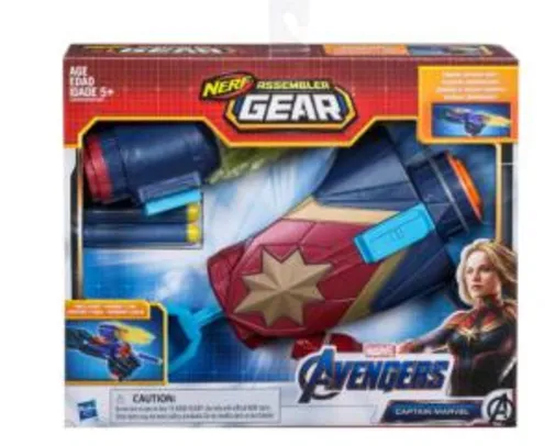 Lança Dardo Nerf Hasbro Assembler Gear – Capitã Marvel | R$90