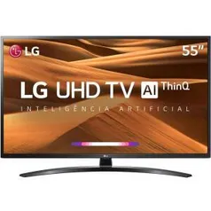 Smart TV LG 55" 55UM7470 UHD 4K + Controle Smart Magic | R$2.132