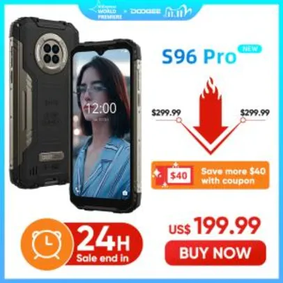 Smartphone DOOGEE S96 Pro Rugged Phone 8GB+128GB | R$1.324