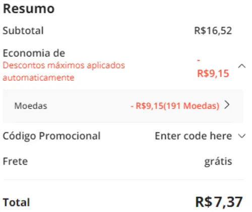 Imagem na descrição da promoção