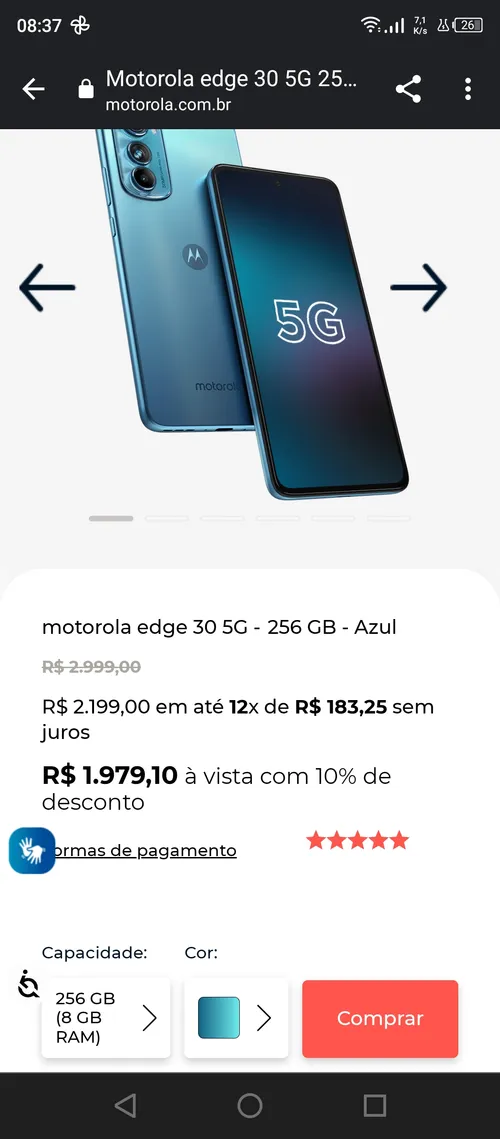 Imagem na descrição da promoção