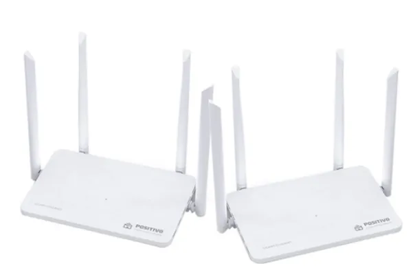 [AME R$ 199 SC R$ 139] Kit Smart Roteador Mesh Wi-Fi Giga Positivo Casa Inteligente Cobertura 