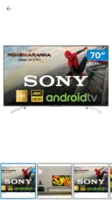 Smart TV Android LED 70" Sony XBR-70X835F Ultra HD 4k