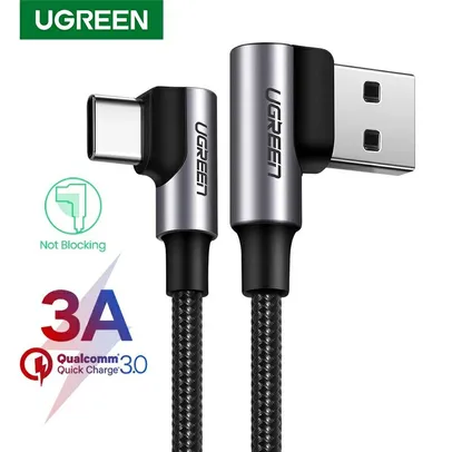 [Novos usuários] Cabo USB 90 Graus Tipo C 2m Ugreen | R$15,89
