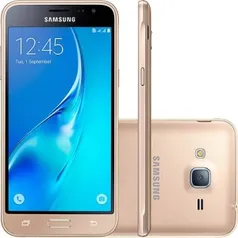 [Sou Barato] Smartphone Samsung Galaxy J3 Duos Desbloqueado Oi Câmera 8MP 4G/Wi-Fi Android Dourado  por R$ 600