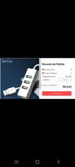 Hub USB 2.0 c/ 3 Portas ️4,7 | R$1