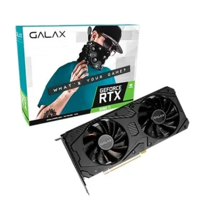 Placa de Vídeo Galax NVIDIA GeForce RTX 3060 Ti 1-Click OC, 8GB, GDDR6, LHR, DLSS, Ray Tracing, Preto - 36ISL6MD1VQW