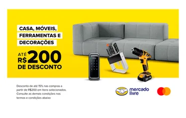 [Mastercard] 15% OFF a partir de R$200 lista Mercado Livre