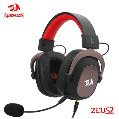 Headphone REDRAGON ZEUS 2, H510, Cancelamento de Ruído, 7.1 Surround Fones De Ouvido, Microfone Para PS5, Xbox One