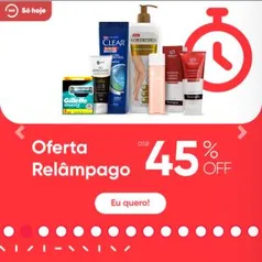 Oferta Relâmpago Drogaria São Paulo - Produtos da lista com até 45% OFF