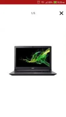 Notebook Acer Aspire 3 A315-41-R4RB AMD Ryzen 5 12GB 1TB Tela 15.6” HD W10 - R$1799