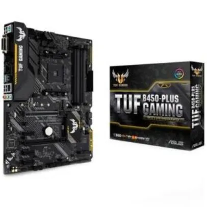 Placa-Mãe Asus TUF B450-Plus Gaming, AMD AM4, ATX, DDR4 | R$750